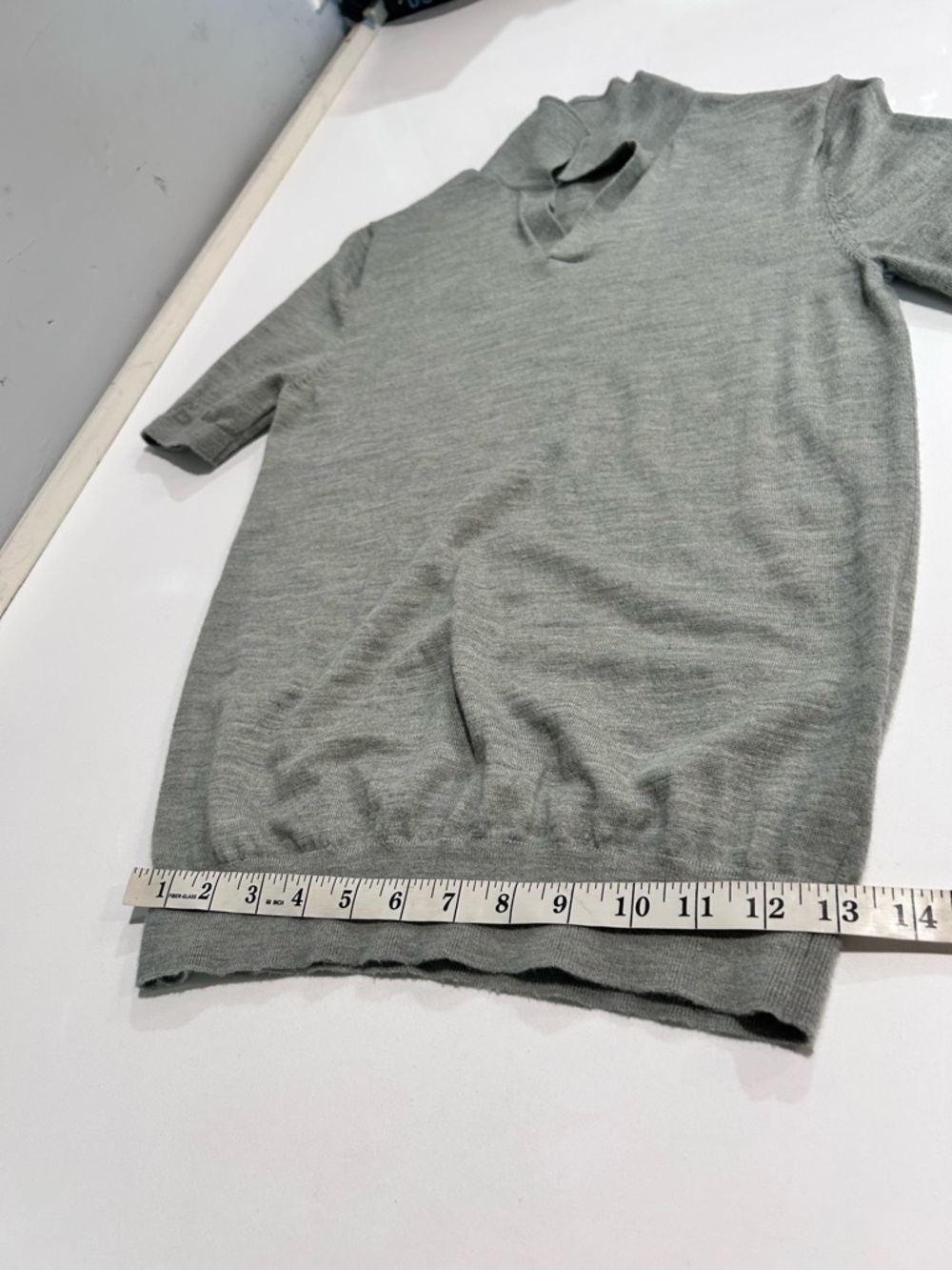 Reiss Duchie Johnny Collar Short Sleeve Wool Polo Sweater - Picture 13 of 16